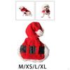 Christmas Costume Outfit Pet Winter Coat with Santa Hat Soft Apparel Adjustable Warm Festive