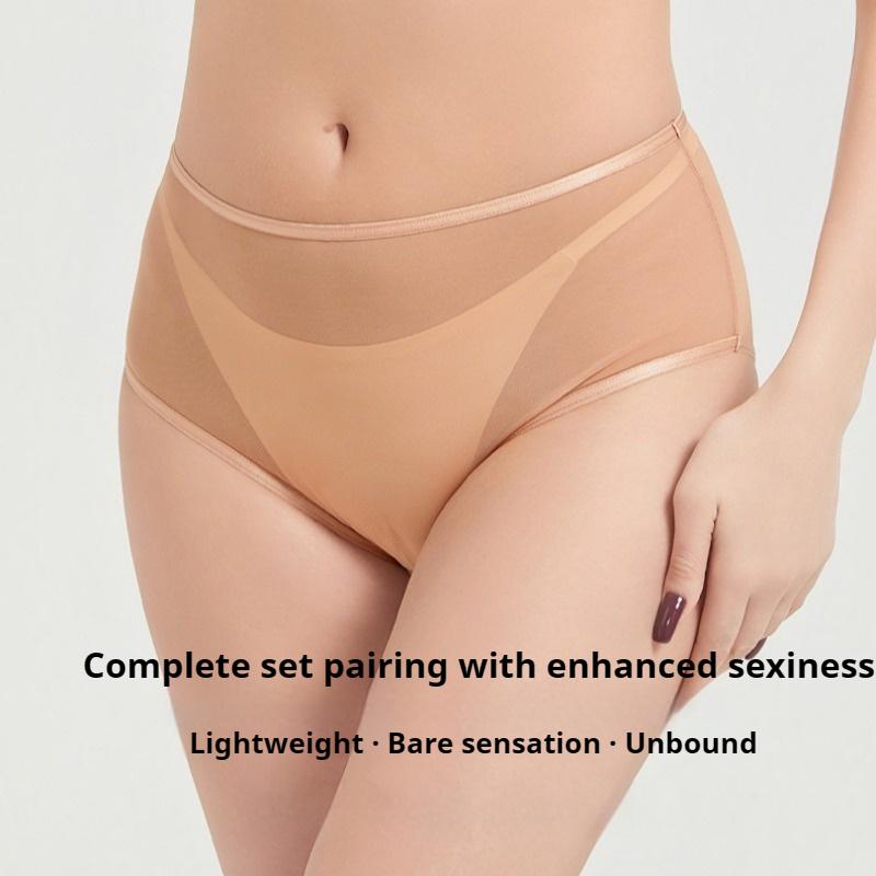 Large Size Thin Bra Set Large Chest Small Lace Bra Full Cup Women's Bra
