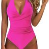 New European and American Foreign Trade Tight One-piece Swimsuit Women's Backless Sexy Cross-color Swimsuit