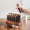 Walnut Base Coffee Bean Test Tube Display Rack