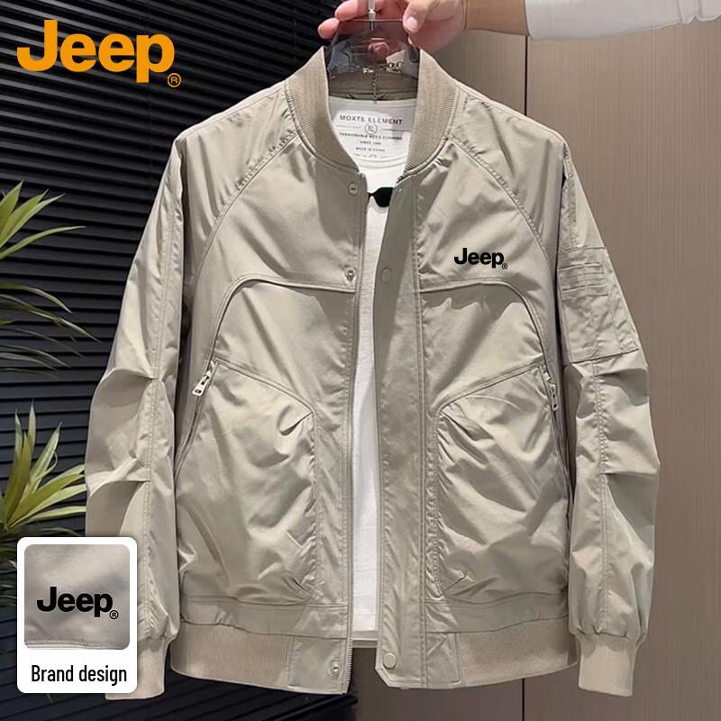 

JEEP Men s Baseball Collar Windbreaker Jacket M