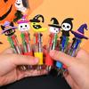 Halloween Mini Four-Color Ballpoint Pen Cute Cartoon 4 Color Retractable Rollerball Pen Student School Gift Stationery
