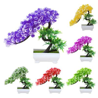 Künstliche Blumenpflanze, Baum im Topf, Bonsai, Büro, Garten, Party, Desktop-Ornament