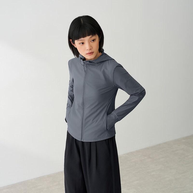 MUJI Women's UV Protection Cool Touch Lightweight Zip Hoodie