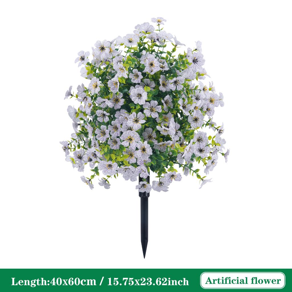 Fake Flowers Outdoor UV Resistant Faux Plants for Outside Yard Wedding Indoor Home Kitchen Farmhouse Decor Artificial Plants