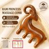 Sandalwood Goat Shaped Massage Comb Smooth Rounded Teeth Scalp Soothing For Daily Hair Care Home Relaxation