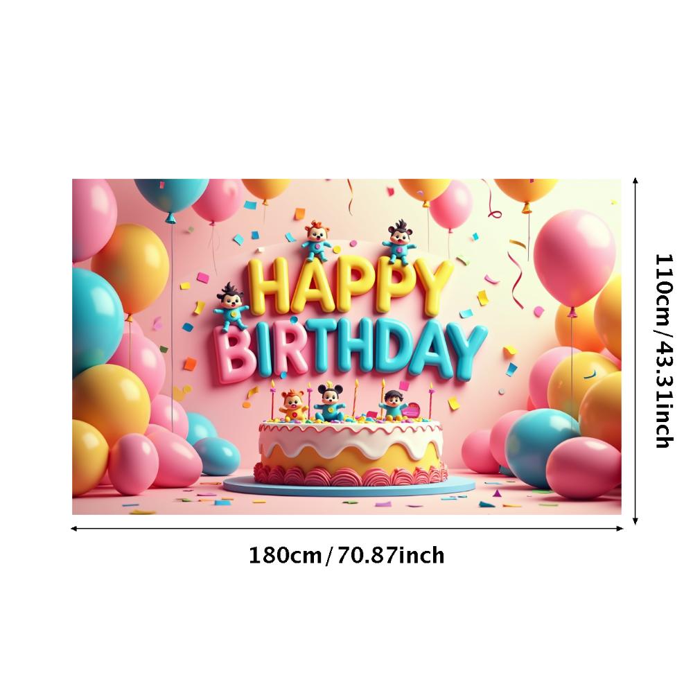 

Foldable Celebration background Cheerful Banner size Colorful Event banners Enhancing Cake decorations for Themed parties