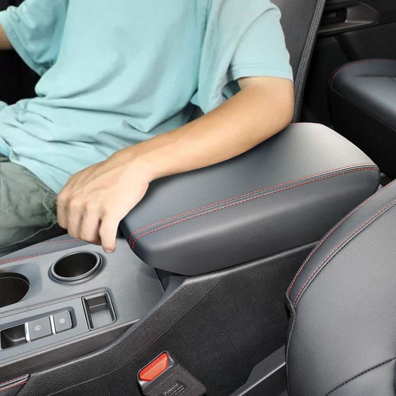 Leather Armrest Cover Cushion Arm Rest Cover for Ford Ranger 2024 Center Console Cover Armrest Box Protective Accessories