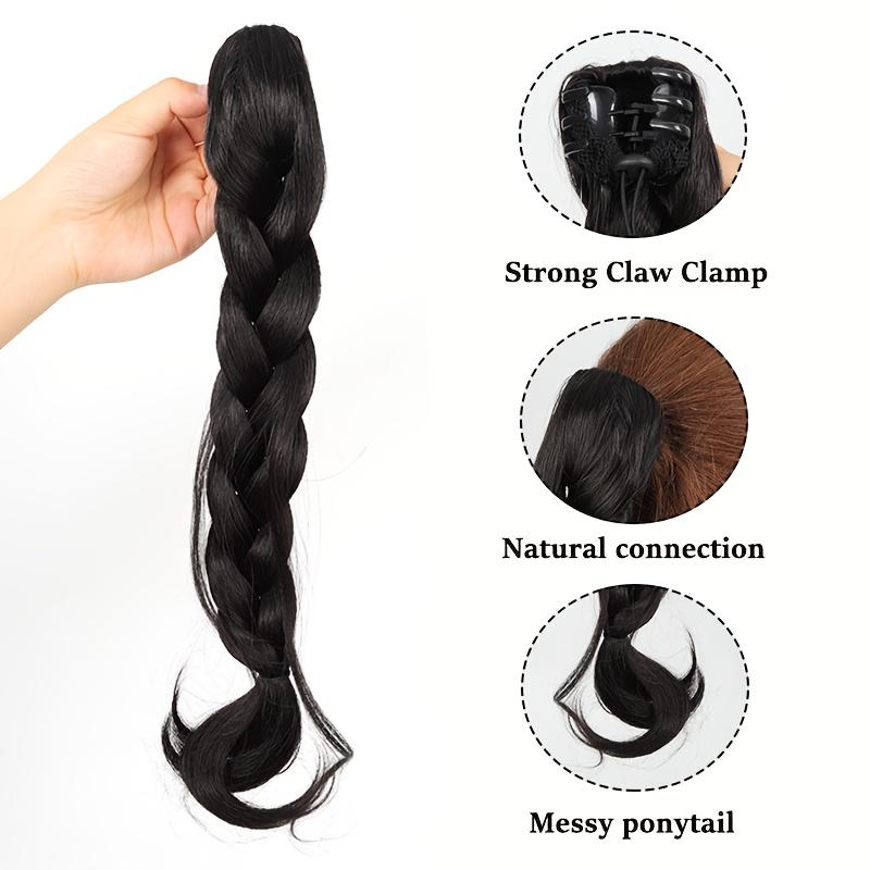 Synthetic Wig Braid Female Catch Clip Ponytail Lazy Temperament Braided Hair Long Braid Low Braided Fake Ponytail
