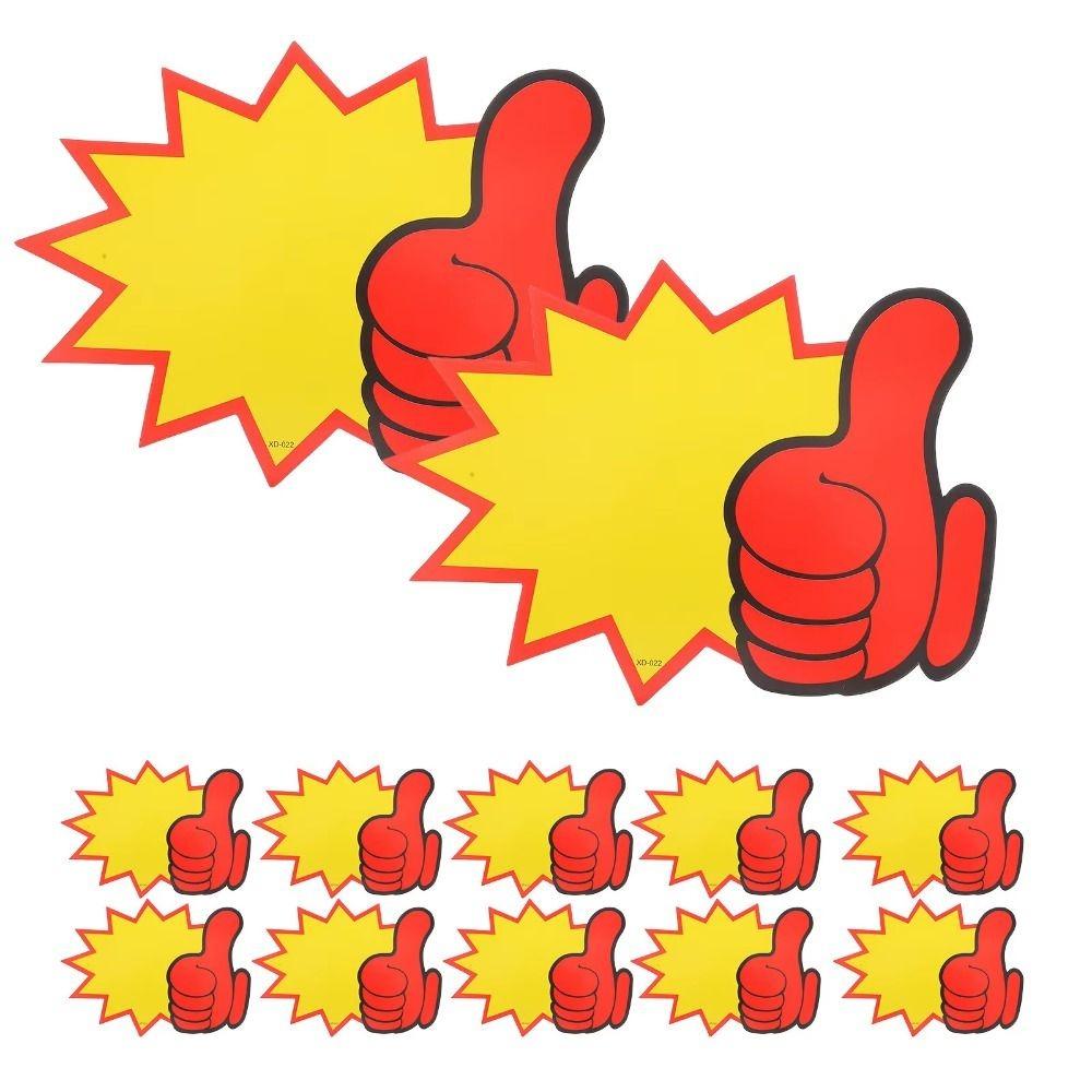 100Pcs Smooth Paper Burst Signs Mini Paper Price Tag Price Tags Promotional Stickers Retail Store