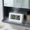 Mini Digital Clock for Car Dashboard,Battery Operated & Clear LCD Screen Time Display,Small Desk Clock for Bathroom