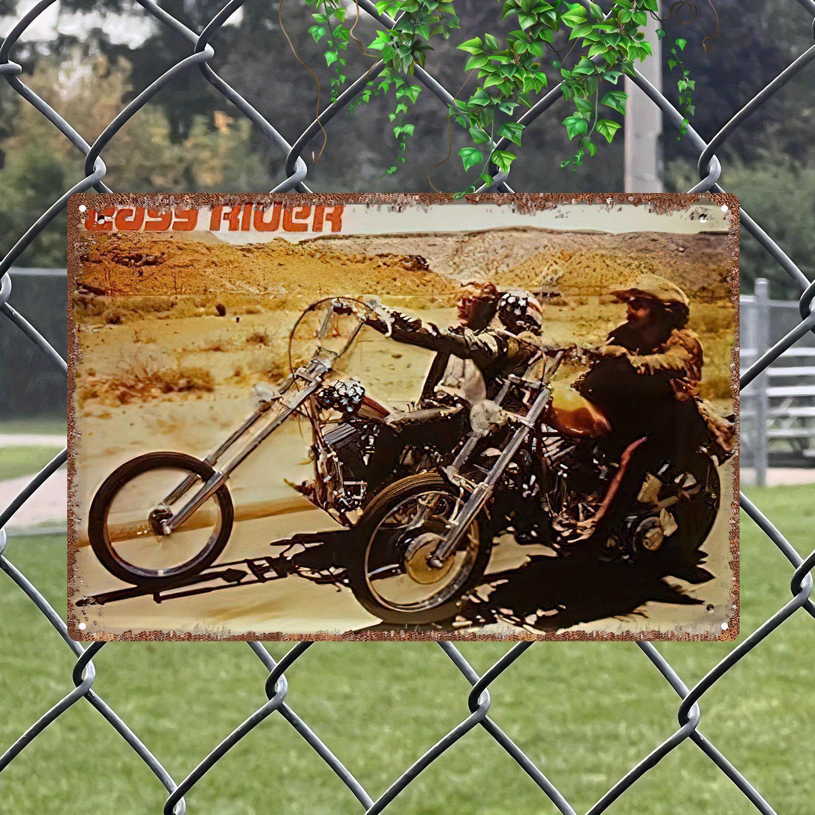 

Вінтажна Металева Настінна Картина Easy Rider Ретро Декор Мотоцикла Чоппер Рустикальна Залізна Табличка для Домашнього Бару або Клубу Ідеальний Подарунок B 20x30cm（7.8x11.8inch）