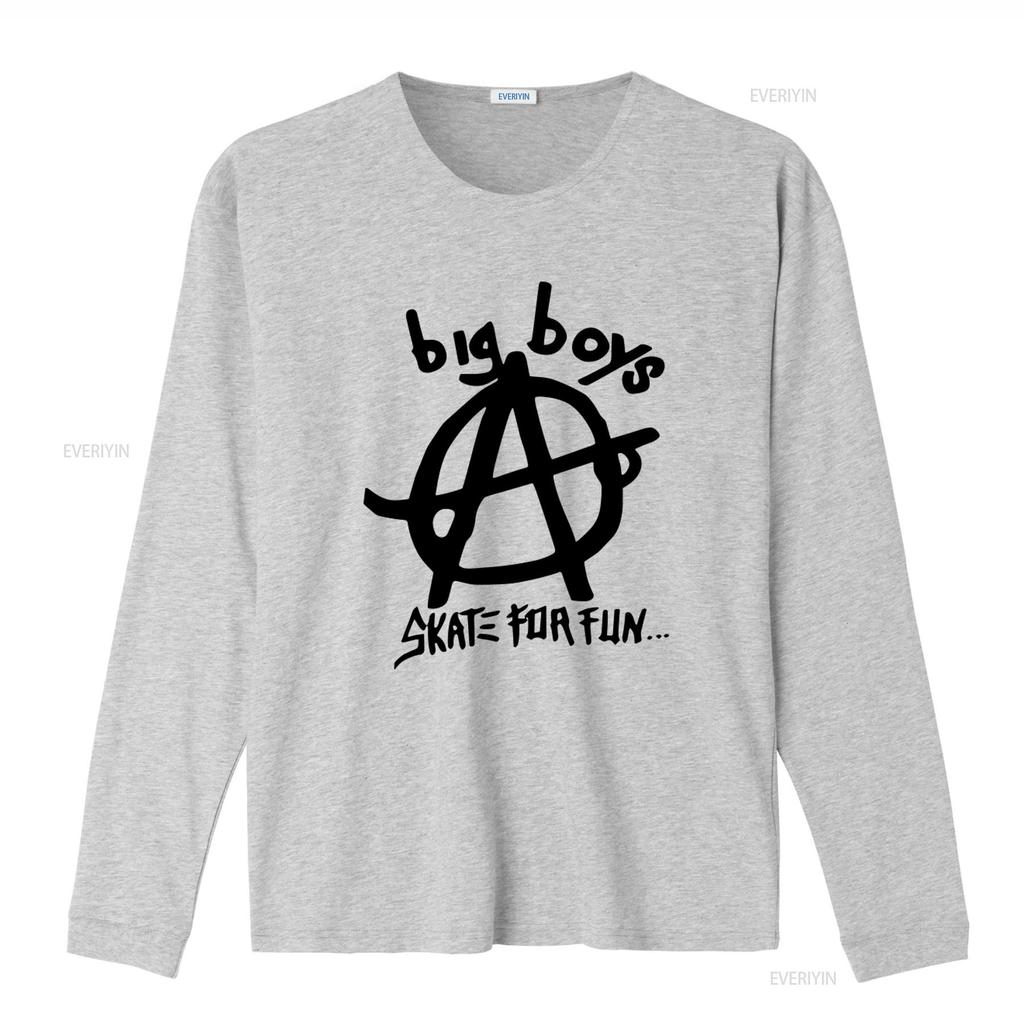 Big Boys Punk Band T Shirt Skate for Fun Design Trendy Streetwear Lovers Vintage Washed Top For Everyday Wear Graphic Fashion