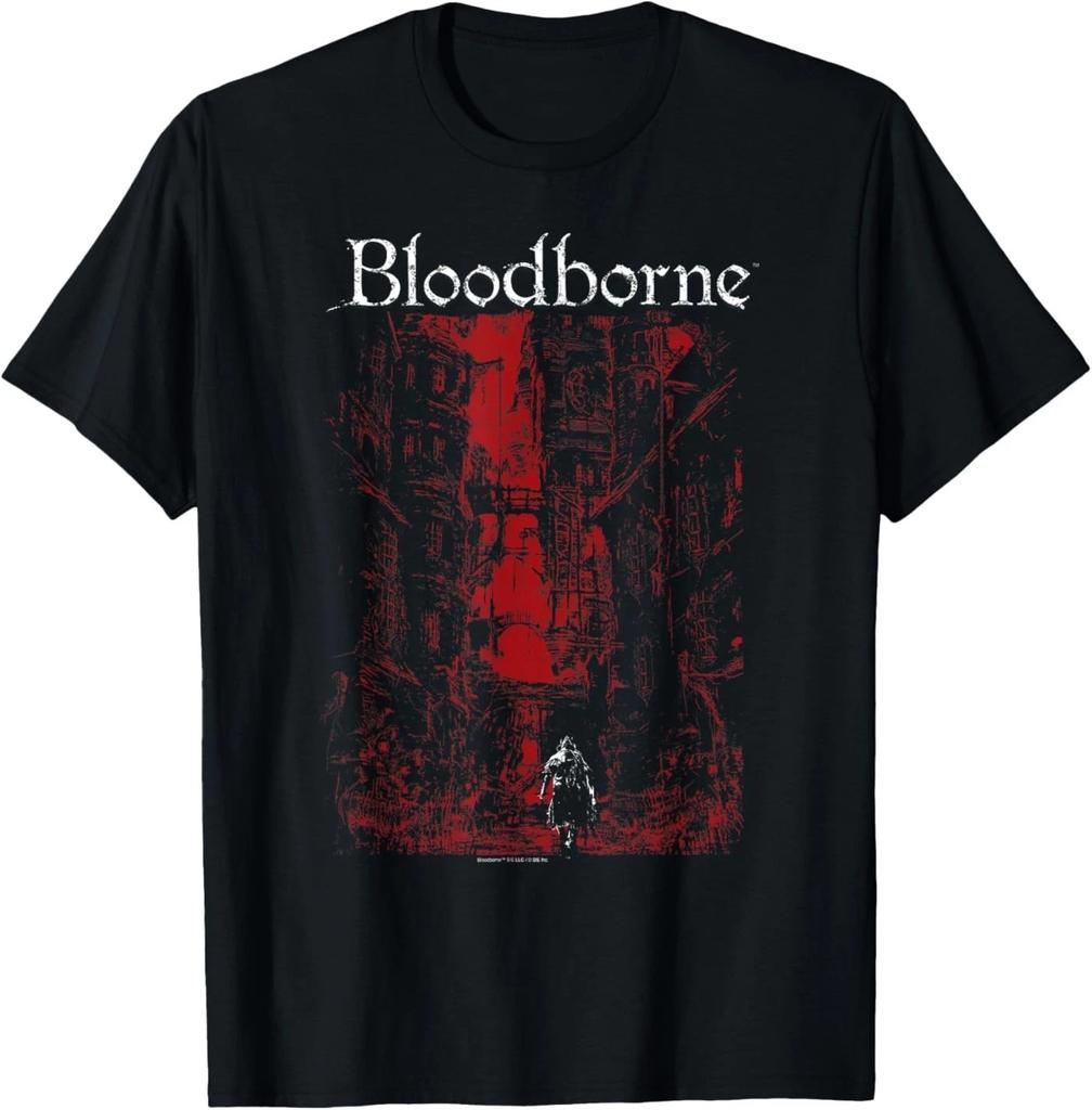 Tričko s motivem Bloodborne Červené Město se logem