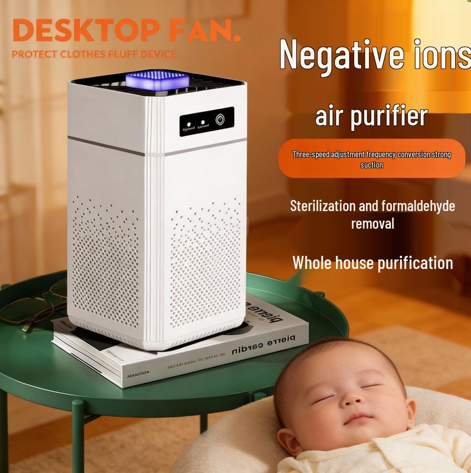 Indoor Desktop Air Purifier with Negative Ion and Formaldehyde Removal