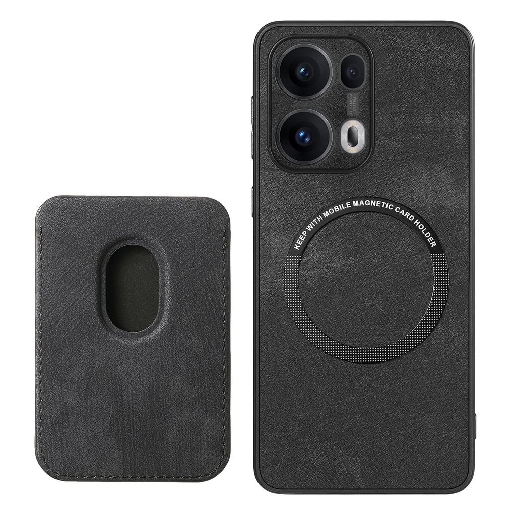 Dla Oppo Reno13 Pro 5G Magnetyczne Etui Skórzany Tył z Odpinanym Uchwytem na Karty