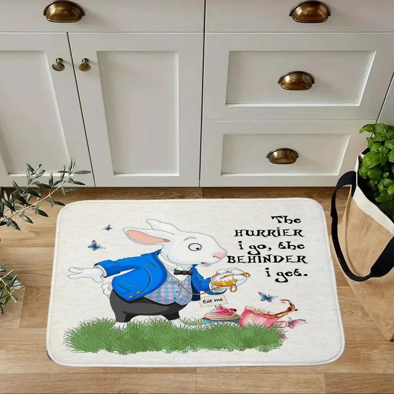

Cartoon Girl Print Door Mat Pattern Cute Children Rug Living Room Fairy tale world Entrance Doormat Kitchen Front Non-slip Rug 40x60cm