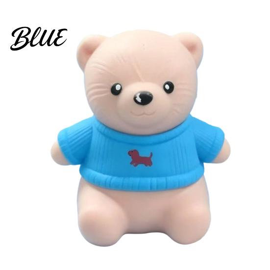 Sensory Fidget Stress Relievers Christmas Tomato Bear Squeeze Toy for Relief Cute TPR Decompression Collectible Holiday Themed Figurines Figure with