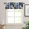 Rustic Cabin Kitchen Valances Curtain,Vintage Country Farmhouse Bear Moose Deer Rod Pocket Small Valance Treatments for Living Room Bedroom