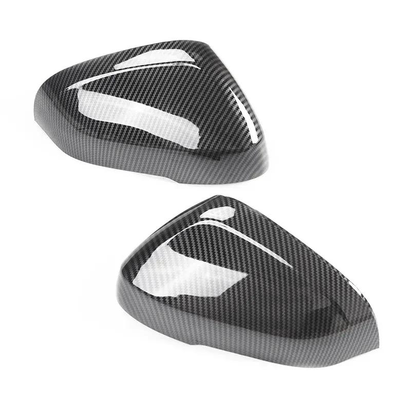 31402636 31402628 LHD For Volvo S60 2011-2018 Car Replacement Rearview Side Mirror Cover Wing Cap Door Trim ABS Carbon Fiber