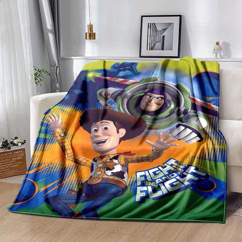 1pc Buzz Lightyear Printing Blanket - Soft, All-Season Throw for Office Blanket,  | Personalized Gift with Adorable Cartoon Design