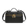 Xiaoxiangfeng box bag fashionable hand carry women's bag handwoven bag casual shoulder messenger bag