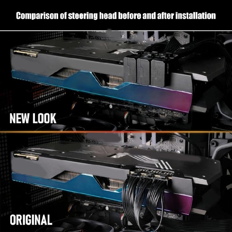 CPU 8Pin Power Connector Adapter 180 Degree Connector for Desktop Graphics Card Mainboard 8Pin Power Steering Connector