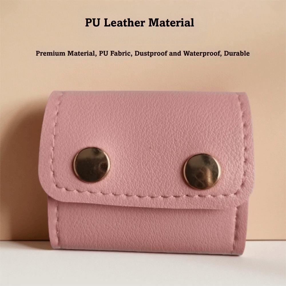 PU Leather Jewelry Display Bag Mini Size Foldable Jewelry Pouch Portable Jewelry Roll Up Bag Bracelet Ring Storage