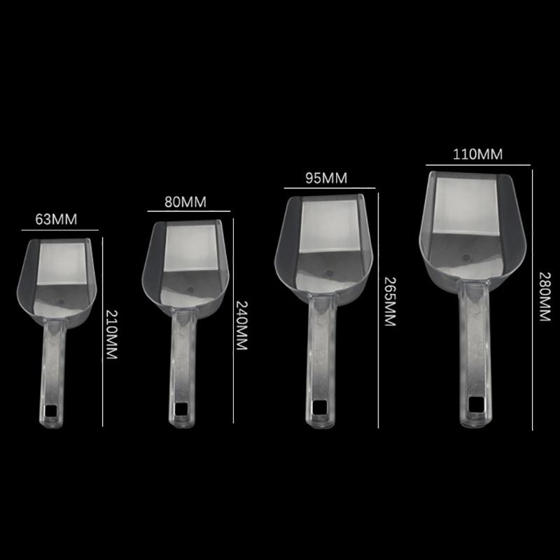 1Pcs Bar Buffet Wedding Favor Party Ice Sugar Sweets Candy Clear Acrylic Scoops Kitchen Gadget Dessert Grain Dry Goods Shovel