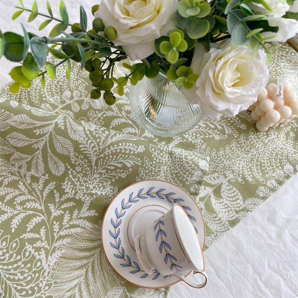 Table Flag Waterproof Plant Flower Ins Retro Dining Table Coffee Table Decorative Fabric Entrance Cabinet Cover