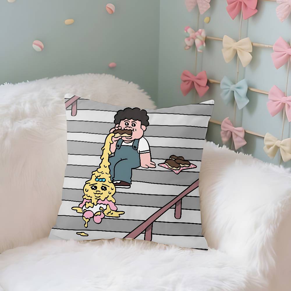 O-Opanchu-S U-Usagi Case Plush Fabric Soft Pillowcase Double Sided Print Cushion Cover Household Gifts