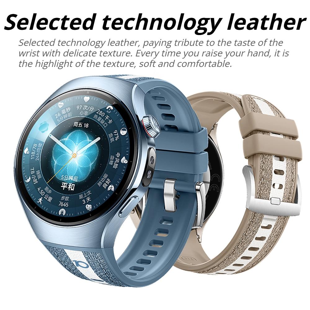 High Quality Leather Silicone Strap For Huawei Smart Watch 5 46mm Specialized Band Wristband for Huawei Watch 5 42mm Bracelet