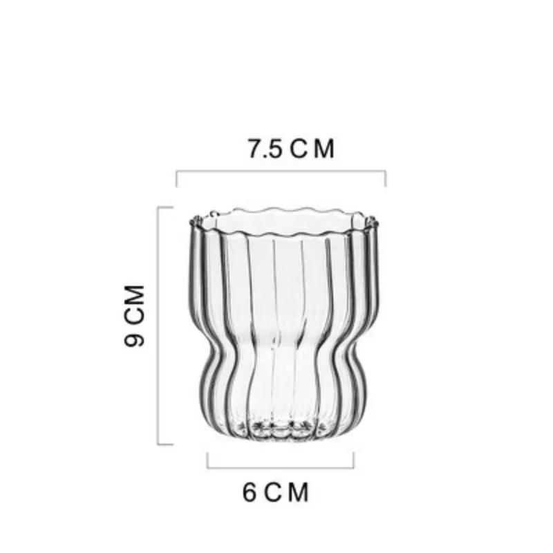 300ML Cute Glass Cup Ice Tea Cup Heat resistant Glassware Drink Fruit Juice Latte Cup Breakfast Milk Wine Beer Cocktail Cups