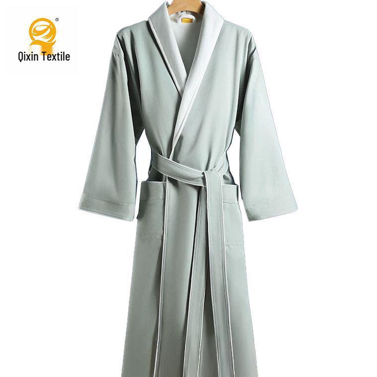 Luksusowy Szybkoschnący Szlafrok Unisex: Długie, Wodochłonne i Odprowadzające Pot na Wiosnę/Jesień
