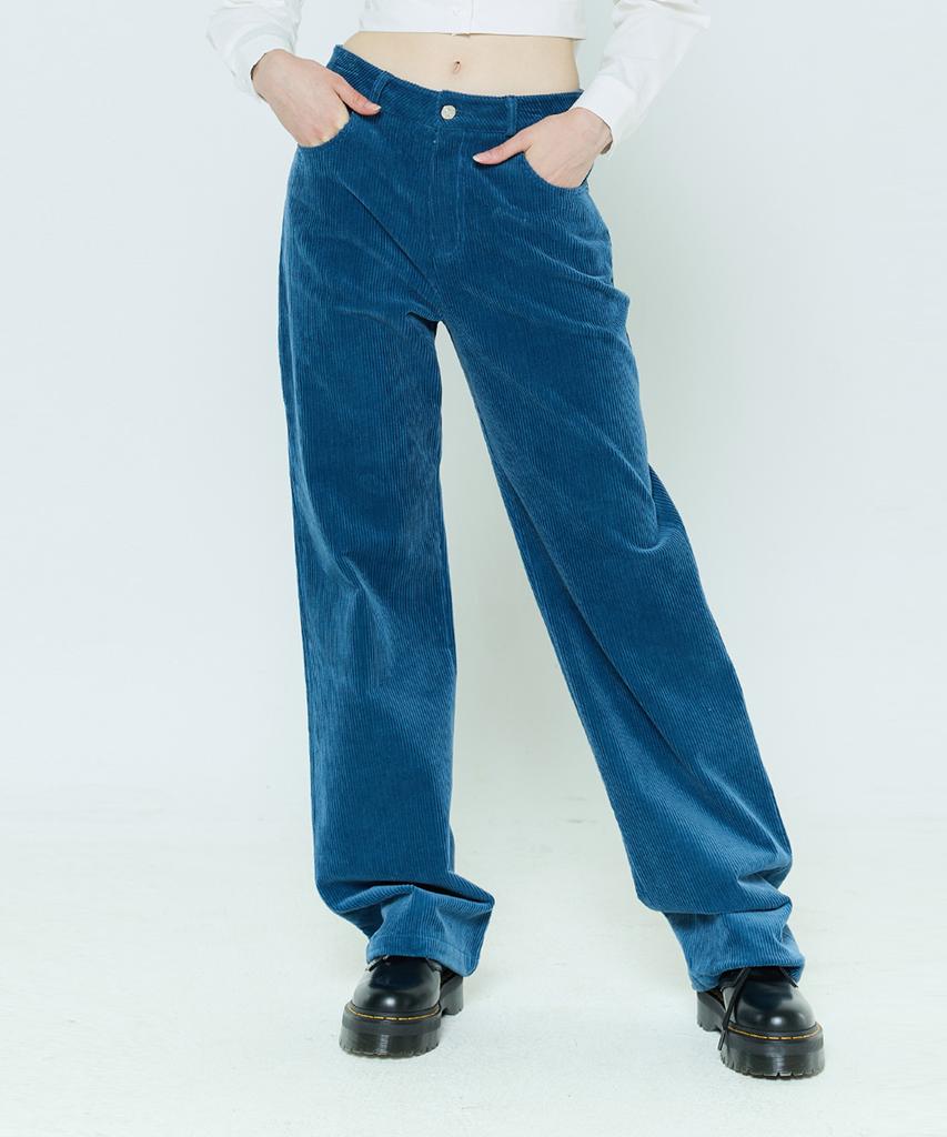 LARTIGENT L6 Corduroy Straight Pants(Blue)