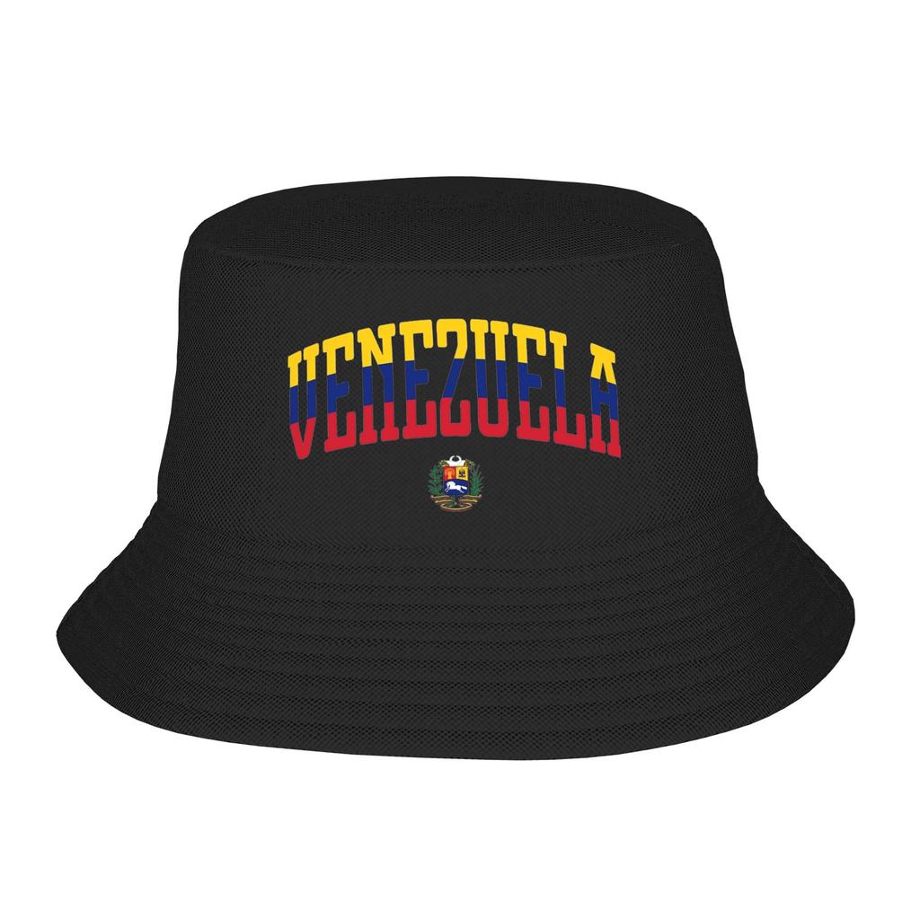 Venezuela Coat Of Arms Bucket Hat Unisex Travel Venezuelan Sun Hats Fashion Packable For Outdoor Sport Fishing Hats Dropshipping