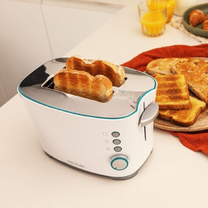 Grille-pain - Cecotec - Toast&Taste Double W - 650 W - Double Fente Large - Facile À Nettoyer