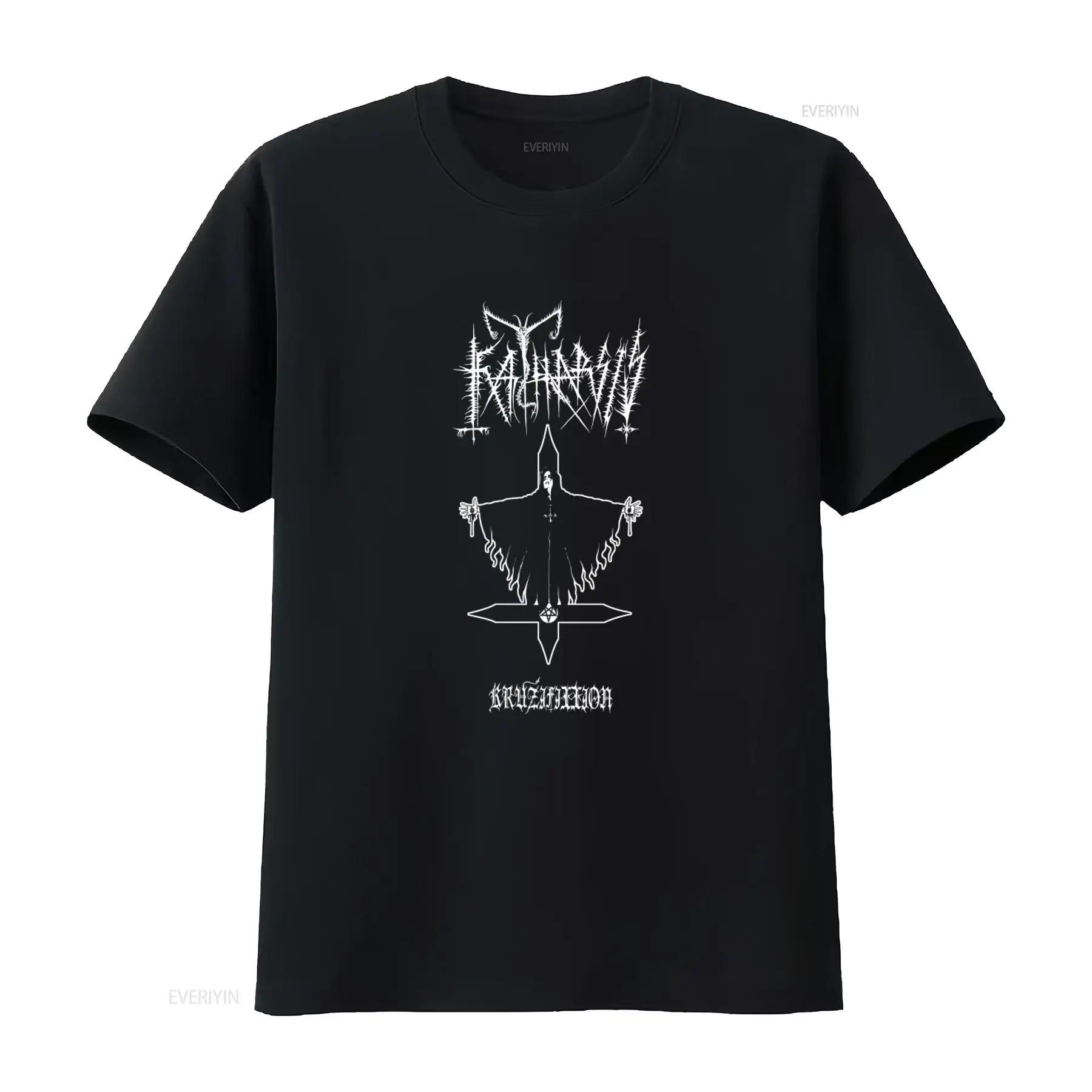 

Katharsis Kruzifixxion T Shirt Moonblood Teinatanblood Beherit Antaeus Blasphemy Gothic Metal Design vintage Washed Stretched... 5XL різнокольоровий