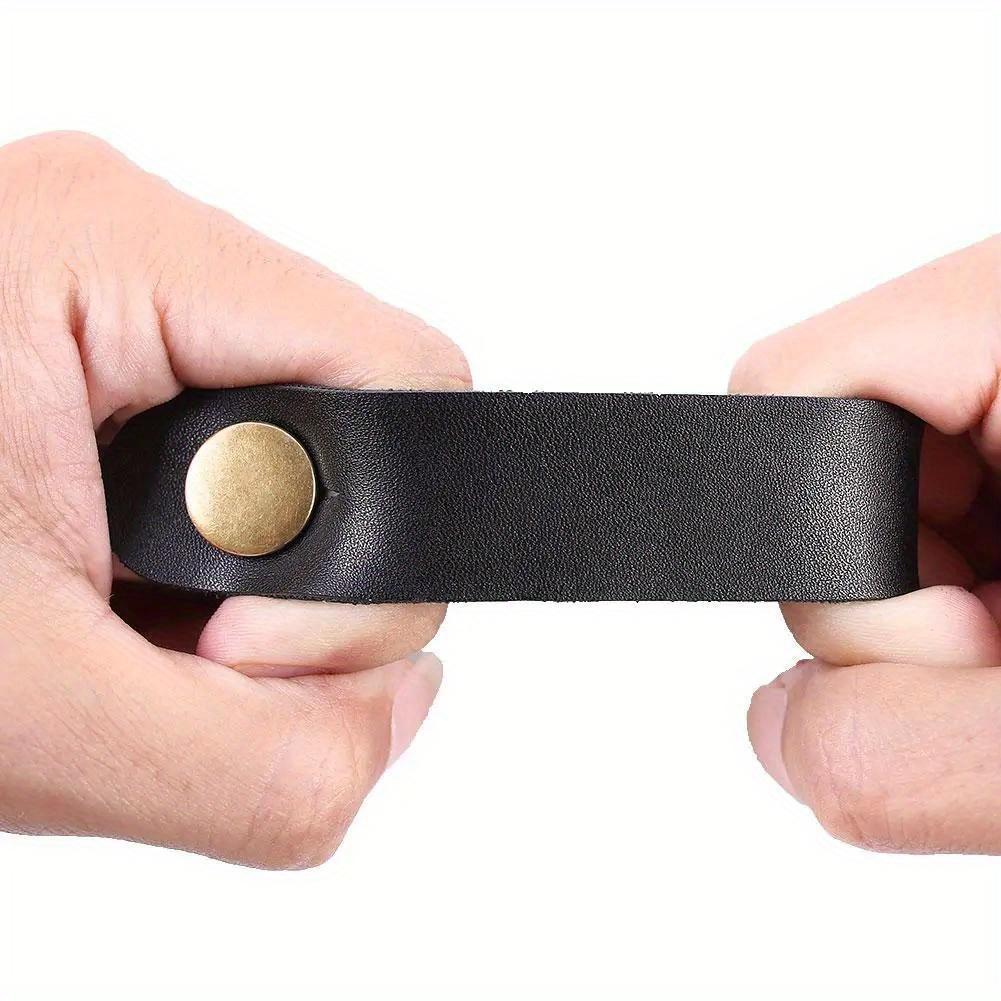 Guitar Neck Strap Guitar Strap Leather Head Belt Holder Headstock Strap Holder Button Lock with Metal Fastener Guitar Accessory