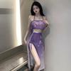 Retro Erotic Hanfu-Style See-Through Lingerie Dress