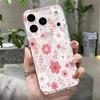 Transparent Flower Pattern Phone Case For iPhone 17e 17 16 15 14 13 Pro Max 17 16 Pro 16e 12 11 Clear Shockproof Soft Back Cover