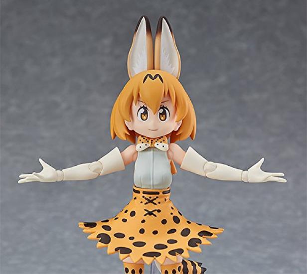 Figma Kemono Friends Serval bemalte bewegliche Figur, nicht maßstabsgetreues ABS und PVC