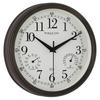 8.75 Inch Indoor Outdoor Analog Wall Clock Antique Bronze Thermometer Hygrometer Quartz Movement Lightweight Weather Resistant
