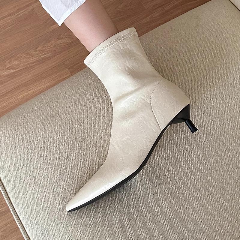 Fashion Ankle Women Boots Designer Dress Heeled Shoes Fashion Pointed Toe Elegant Woman Boots 2025 Winter Pumps Luxury Sexy Mujer Botas