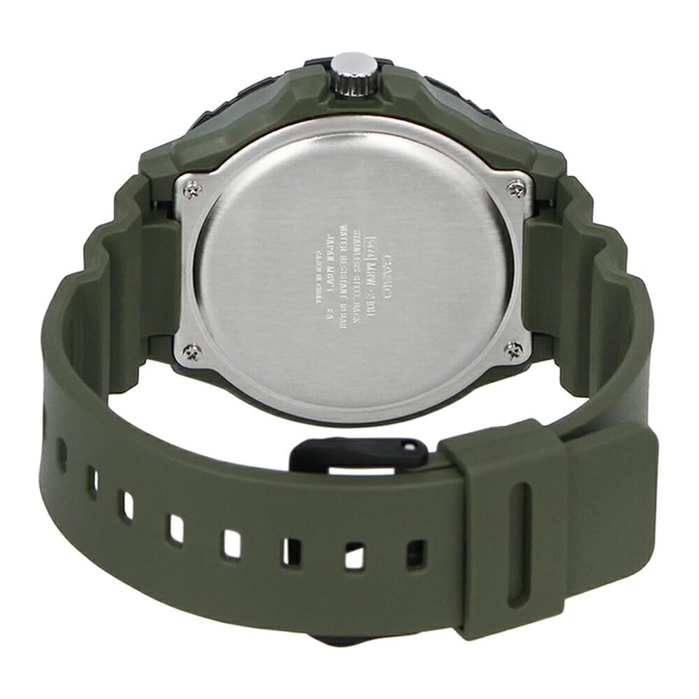 Casio Casio Standard Cheap Casio Watch Waterproof Quartz Analog Resin Green Black Men's 3-Hand MRW-210H-3A [Used]