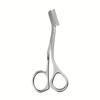 High-End Stainless Steel Built-in Eyebrow Scissors, High Hardness Sharp Blades, Ergonomic Design, Precision Grooming Tool for Fine Eyebrow Trimming, A