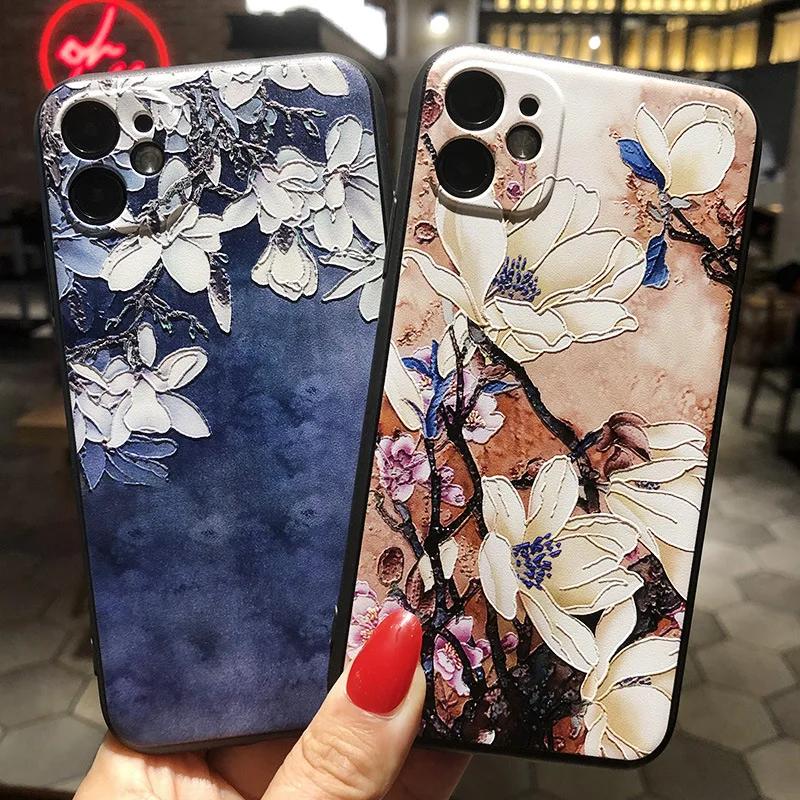 3D Blumen Prägung Hüllen Für iphone 17pro pro max 17Air iphone17 Weiche Silikon Handyhülle für iphone17 Air iphone17pro Rückentasche