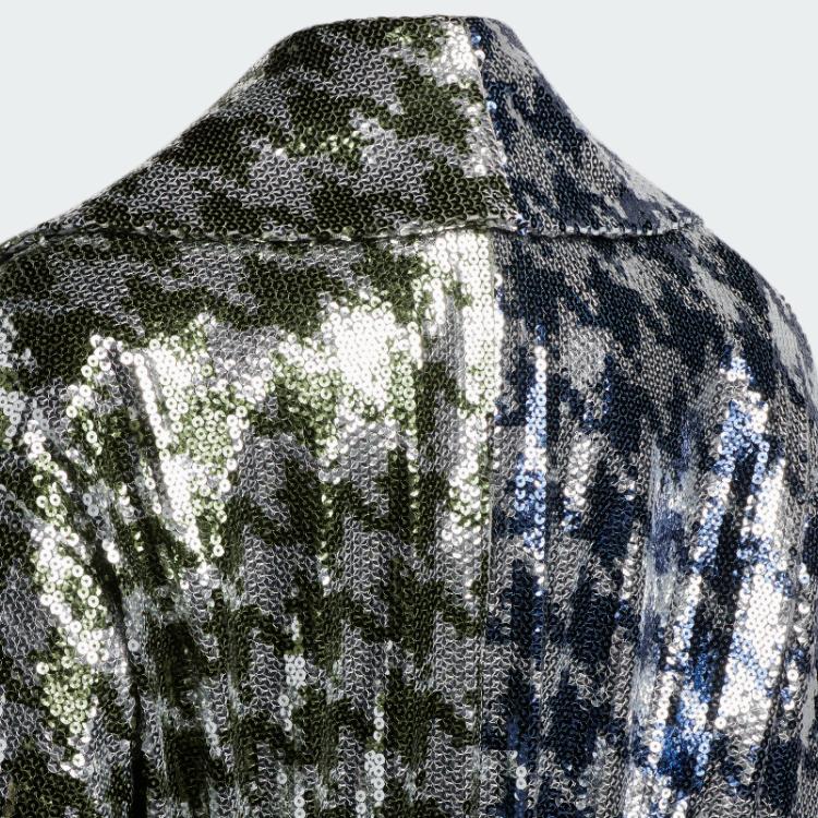 Adidas Originals X Ivy Park Houndstooth Sequin Long Coat Women