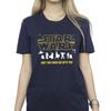 STAR WARS Womens/Ladies Silhouettes Force Cotton Boyfriend T-Shirt