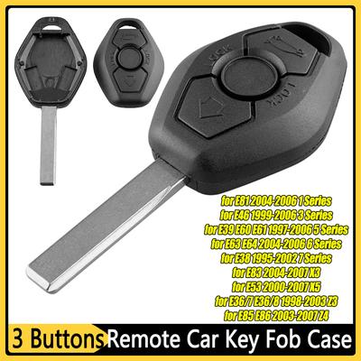 3 Buttons Remote Car Key Fob Case Shell For BMW E81 E46 E39 E60 E61 E63 E38 E83 E85 E86 Fob Key Case Cover Without Chip/Battery